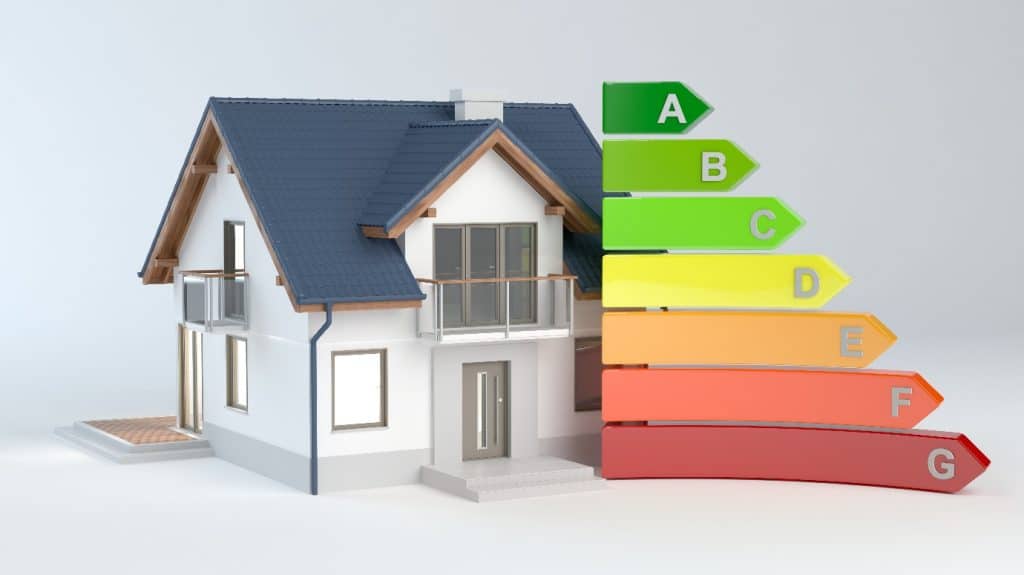 An Icon with a house and EPC ratings from A to G